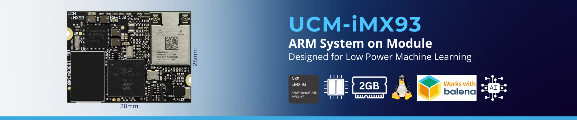 UCM-iMX93: NXP i.MX93 SOM